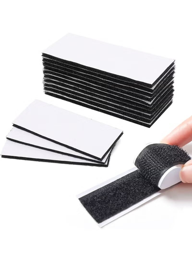 PINKSAMA Hook and Loop Tape Strips, with Adhesive Sticky Back Fastener, Heavy Duty Double Side Mounting Tape Industrial Strength Interlocking Tape for Home School Office, 1.2x4 inch - Image 1